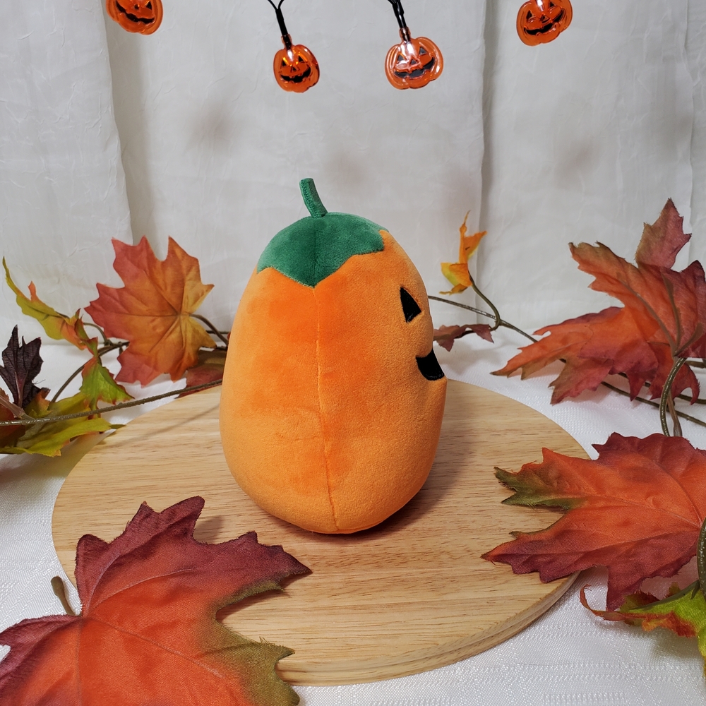 Squishmallows Jodie Pumpkin Halloween Cozy Plush Orange Green Stuffed Animal Toy - Picture 3 of 7